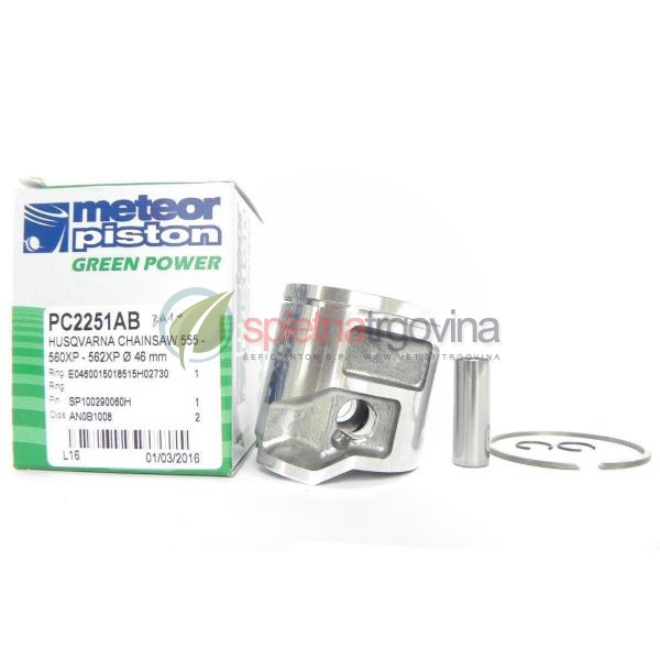 Bat Husqvarna 555, 560XP, 562XP - D46MM - METEOR PISTON