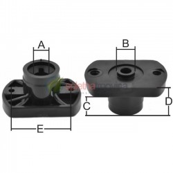 Prirobnica noža - A: 17mm, B: 18mm, C: 34mm, D: 41mm, E: 63,5mm Prirobnica noža - A: 17mm, B: 18mm, C: 34mm, D: 41mm, E: 63,5mm