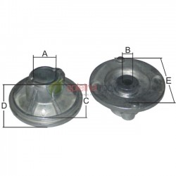 Prirobnica noža - A: 22,2mm, B: 10mm, C: 22mm, D: 33mm, E:65mm Prirobnica noža - A: 22,2mm, B: 10mm, C: 22mm, D: 33mm, E:65mm