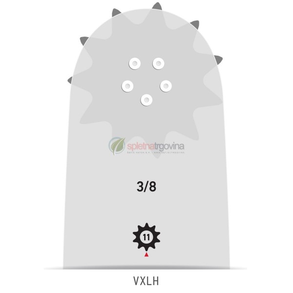 Meč za žago DOLMAR 38CM - 3/8" 1.5 MM 56 ČL. / 28 ZOB VersaCut Meč za žago DOLMAR 38CM - 3/8" 1.5 MM 56 ČL. / 28 ZOB VersaCut