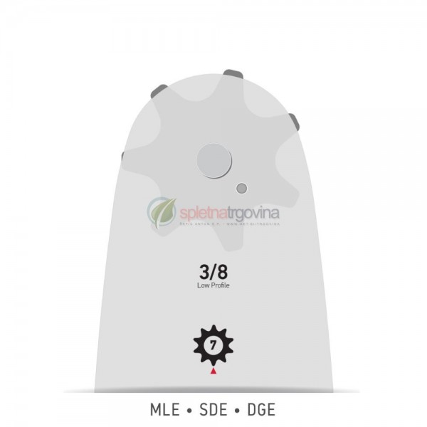 Meč za žago DOLMAR 40CM - 3/8 PICCO 1.3 MM 56 ČL. / 28 ZOB DOUBLE GUARD